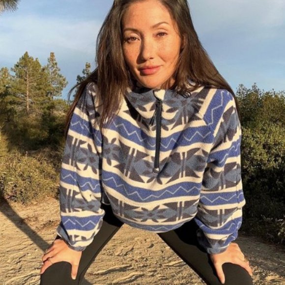 OUTDOOR VOICES PRIMOFLEECE 1/4 ZIP HOODIE in FROSTY FAIRWEATHER - Picture 1 of 15